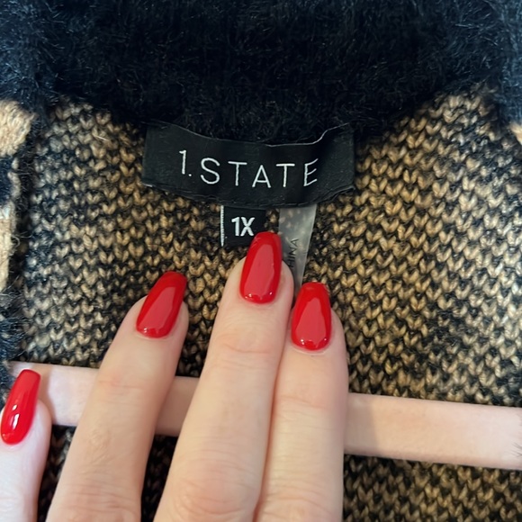 *SOLD* 1.State Leopard Sweater - Picture 2 of 4